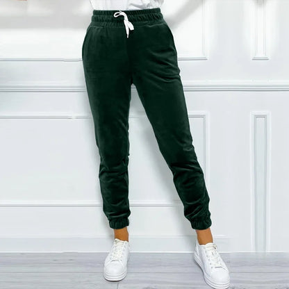 Velvet Joggers Women Warm Casual Fall Winter Pants