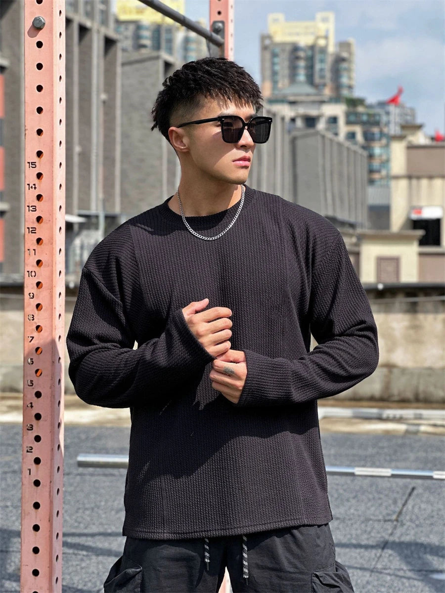 Men's long sleeve T-shirt casual sports fitness running