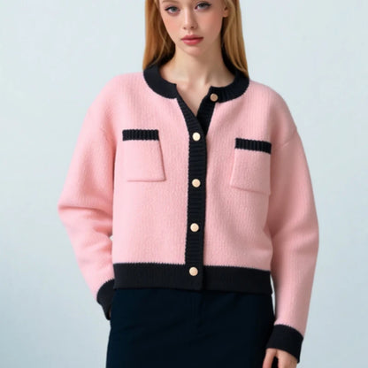 Autumn O-Neck Sweater Cardigan Women Knitted Jacket