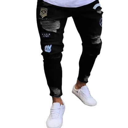 Men's Ripped Skinny Jeans – Stretch Hip Hop Denim