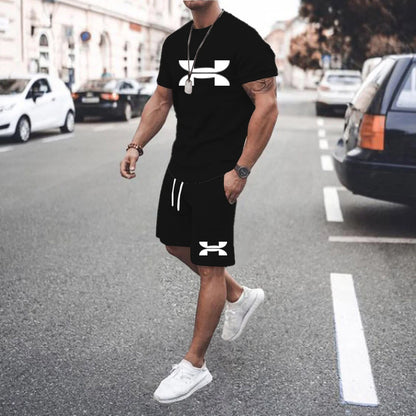 Men's 2025 Summer Casual Tracksuit – T-Shirt & Shorts