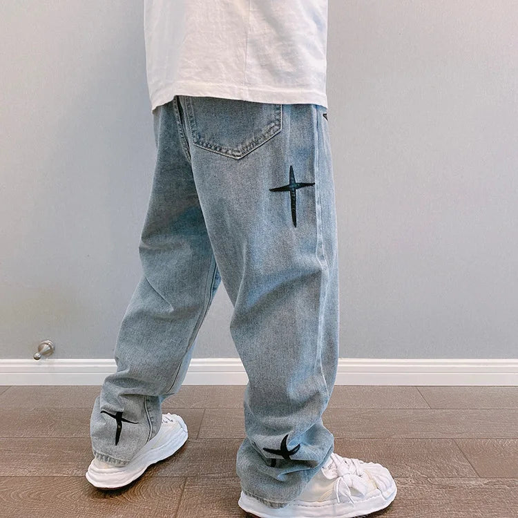 Men's Baggy Wide Leg Streetwear Jeans