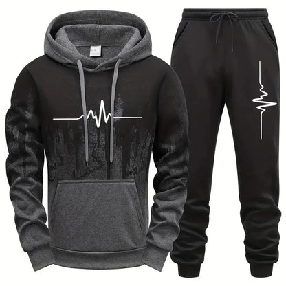 Men's Tracksuit Set Casual Jogging Hoodie & Sweatpants Sportswear
