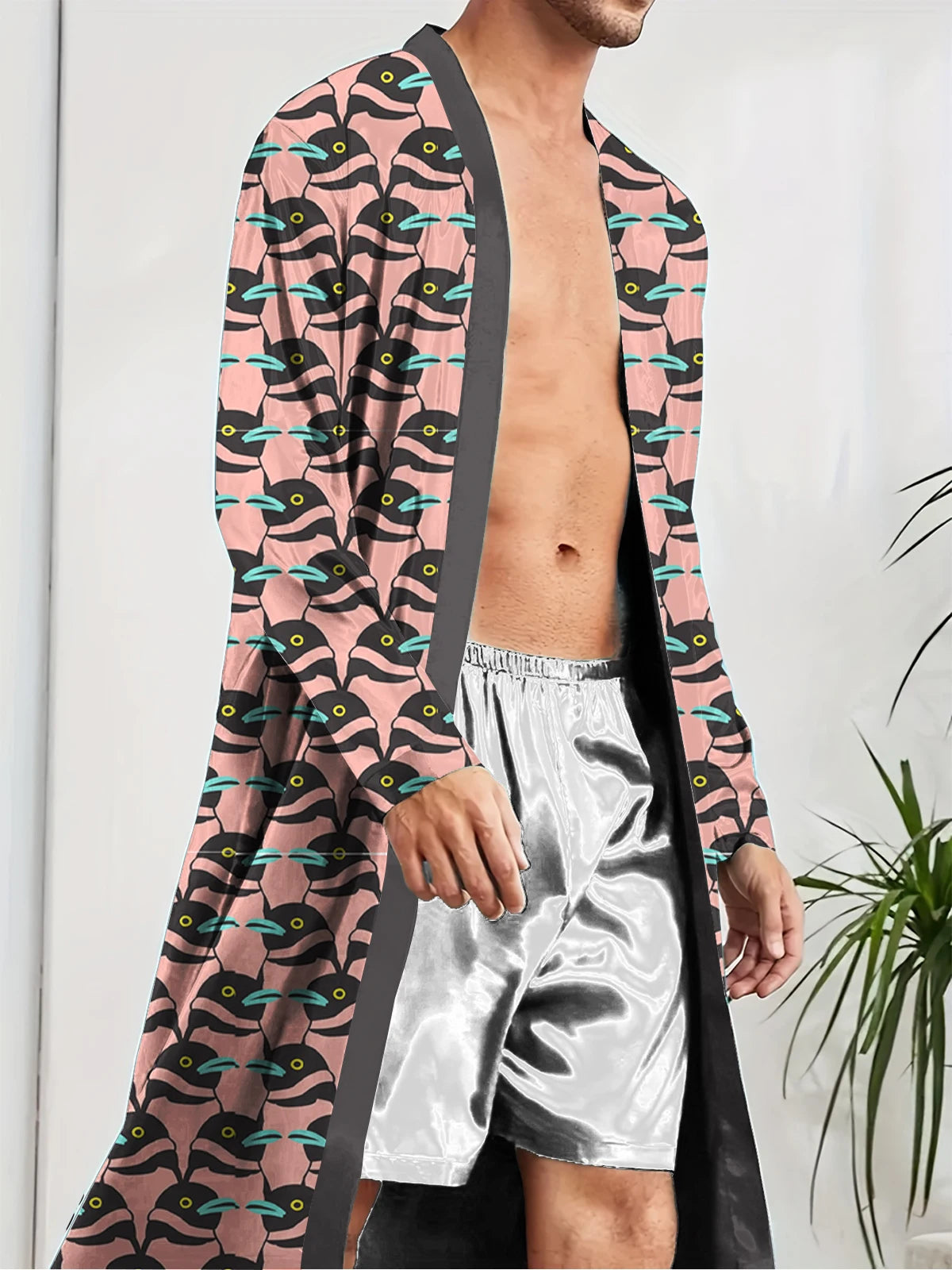 Men's 3D Penguin Quick-Dry Bathrobe