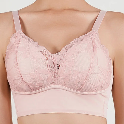 Wireless Lace Bra Adjustable Plus Small Large Cups