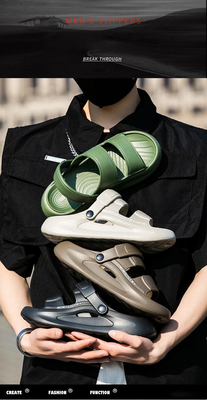 Men Sandals, Fashion, Sports, Comfortable, Soft, Beach, Street, EVA