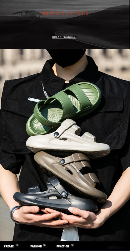 Men Sandals, Fashion, Sports, Comfortable, Soft, Beach, Street, EVA