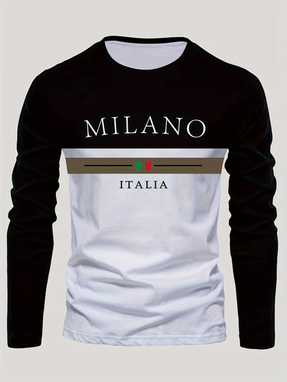 Men's summer casual print T-shirt breathable quick-dry