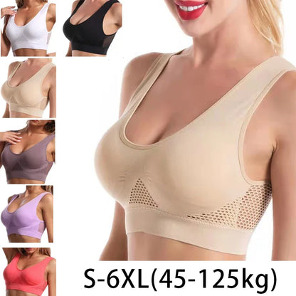 Women’s Large Seamless Sports Bra – Mesh Vest