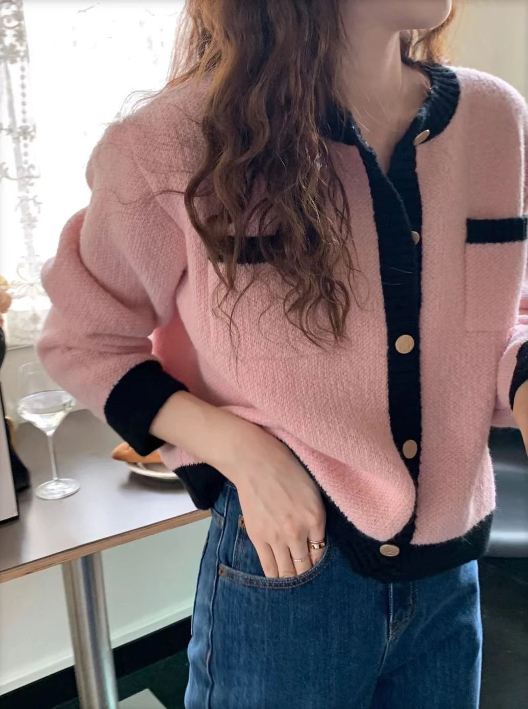 Autumn O-Neck Sweater Cardigan Women Knitted Jacket