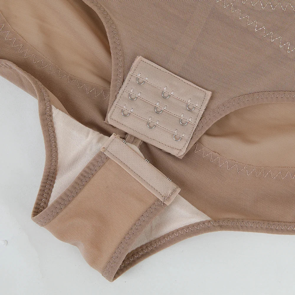 Sexy Cross Waist Bodysuit – Mesh, Breathable, Tummy Control