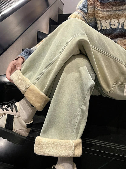 Winter Jeans, Korean Style, Fleece Lined, Warm Denim