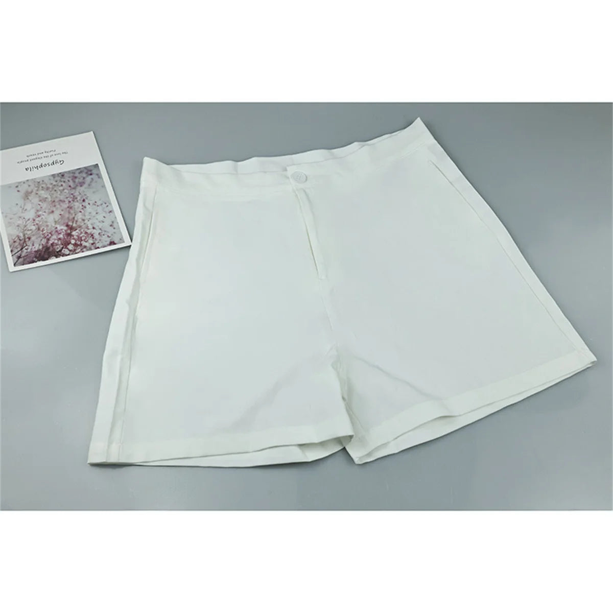 Women's Summer Denim Shorts Set Sleeveless Top & High Waist Shorts