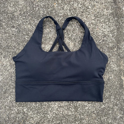 Soft solid yoga bra, shockproof, cross-back fitness top