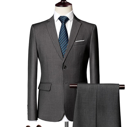 Men's Elegant 2-Piece Business Wedding Suit 2025