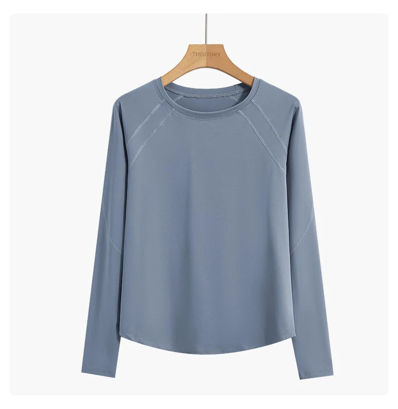 Women Yoga Shirt Quick-Dry Breathable Workout Activewear