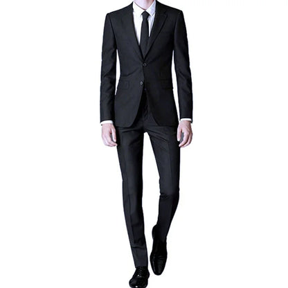 Men's Slim-Fit Business Wedding Suit 3-Piece Gentleman Fashion Set
