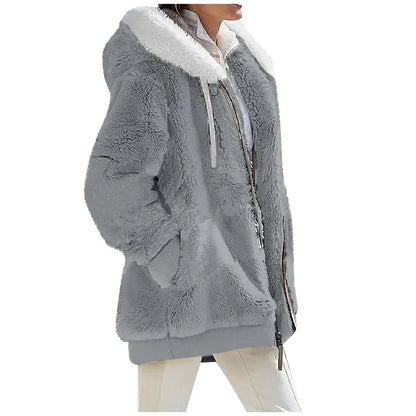 Women's Winter Hooded Fleece Coat