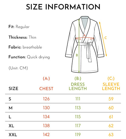 Men's 3D Penguin Quick-Dry Bathrobe