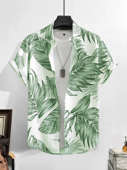 Luxury Hawaiian Shirt Men Vintage Slim Beach Fashion