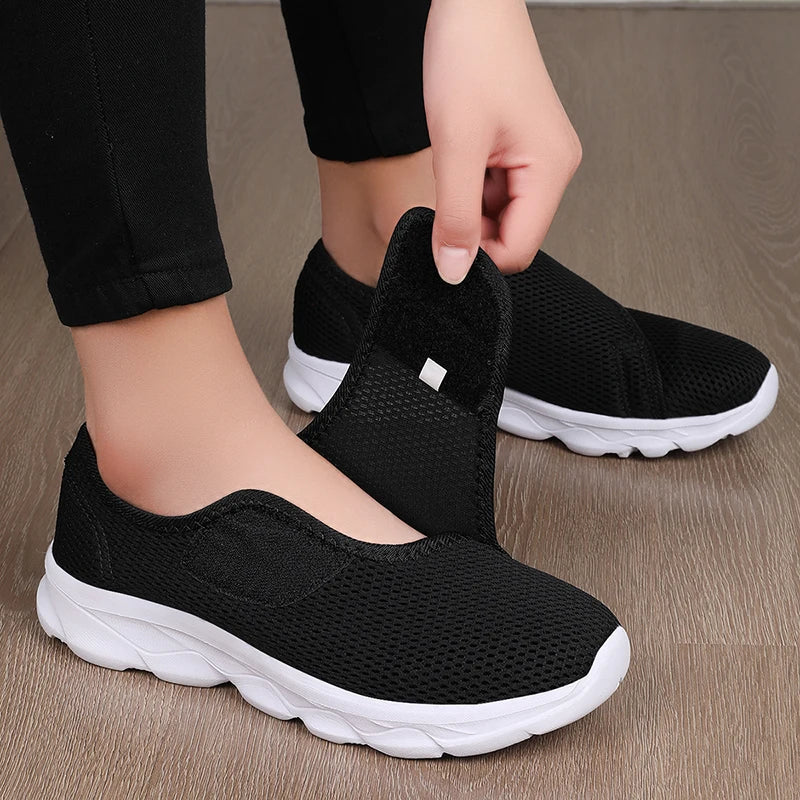 Comfortable diabetic walking shoes designed for swollen, wide feet