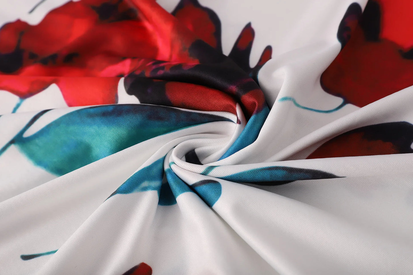 Autumn Floral Long Dress – Women's European & American Style