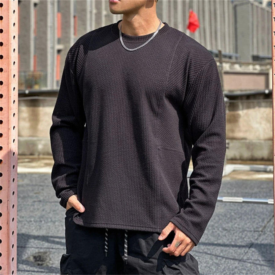 Men's long sleeve T-shirt casual sports fitness running