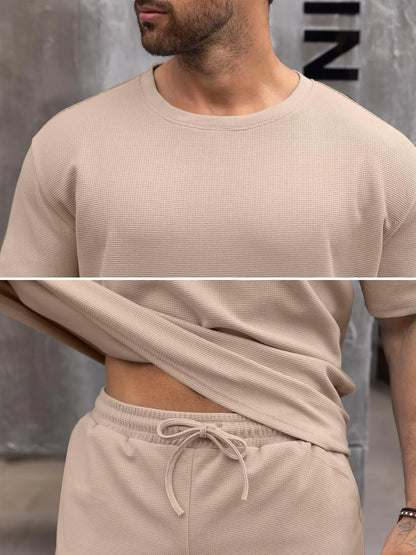 Harajuku Fun Bear Men's Summer Two-Piece Set