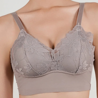 Wireless Lace Bra Adjustable Plus Small Large Cups