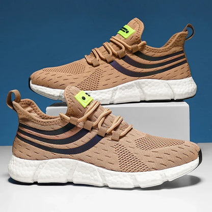 Lightweight breathable men sneakers running walking athletic shoes