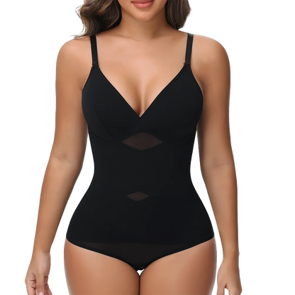 Sexy Cross Waist Bodysuit – Mesh, Breathable, Tummy Control