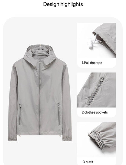 Ice Silk Hiking Jacket Quick-Dry, Sun Protection, Outdoor Camping & Fishing Coat