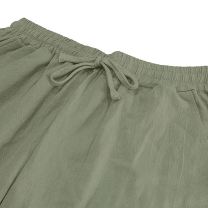 Men's Autumn Hip-Hop Cotton Linen Loose Casual Outdoor Sports Pants