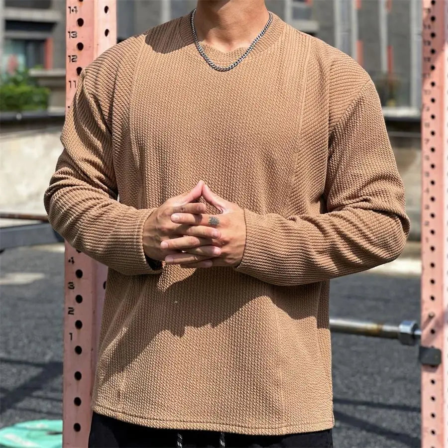 Men's long sleeve T-shirt casual sports fitness running