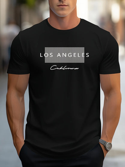 Men's Cotton LA Graphic T-Shirt – Summer Casual