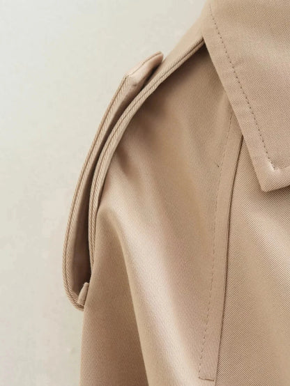 Women’s Cropped Trench Jacket – Vintage Streetwear 2024