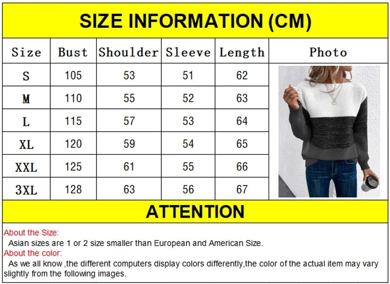 Women Sweater, Long Sleeve Casual Fall Warm Jumper Comfortable Trendy