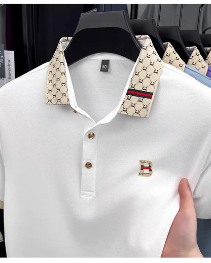 Luxury B letter polo shirt men summer fashion
