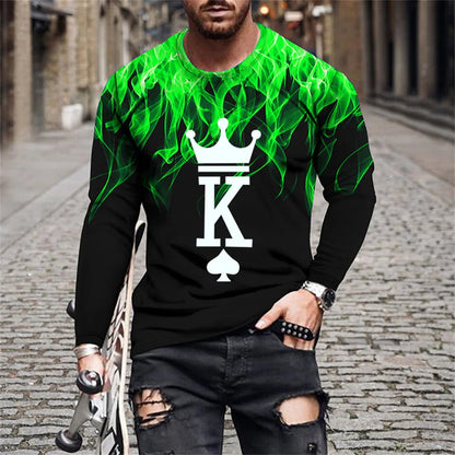 Retro Flame 3D Men's O-Neck T-Shirt