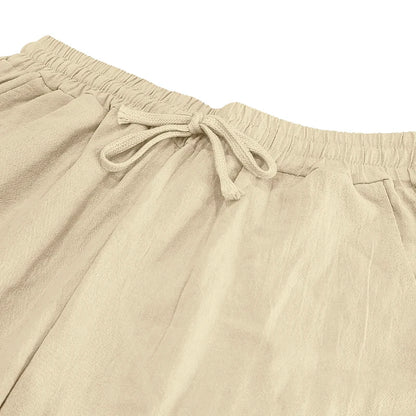 Men's Autumn Hip-Hop Cotton Linen Loose Casual Outdoor Sports Pants