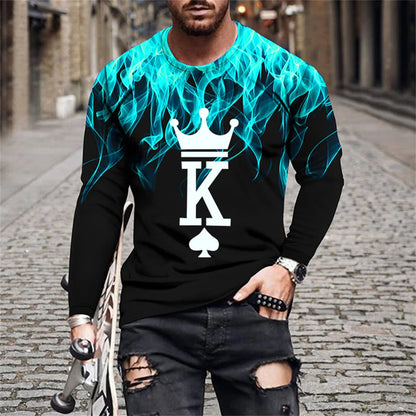 Retro Flame 3D Men's O-Neck T-Shirt