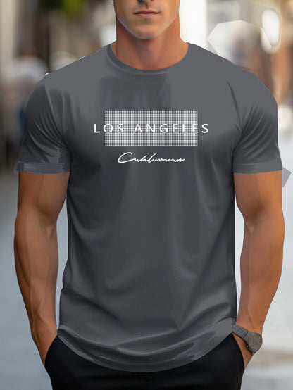 Men's Cotton LA Graphic T-Shirt – Summer Casual