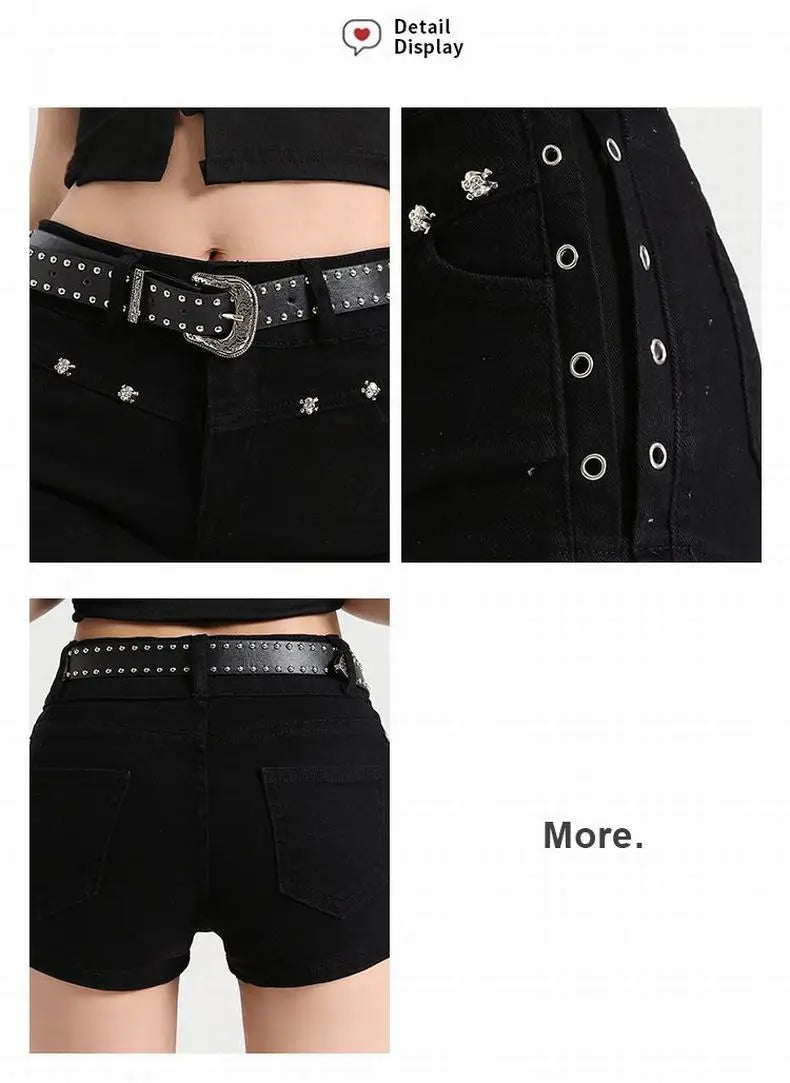 Y2K Low Waist Mini Denim Shorts – Women