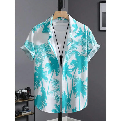 Luxury Hawaiian Shirt Men Vintage Slim Beach Fashion