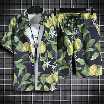 Men’s Hawaiian Beach Set – Quick Dry Summer Outfit
