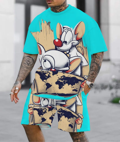 Summer Men's 3D Cartoon Short Sleeve T-Shirt 2025
