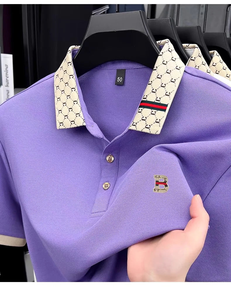 Luxury B letter polo shirt men summer fashion