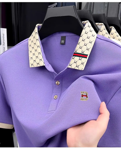 Luxury B letter polo shirt men summer fashion