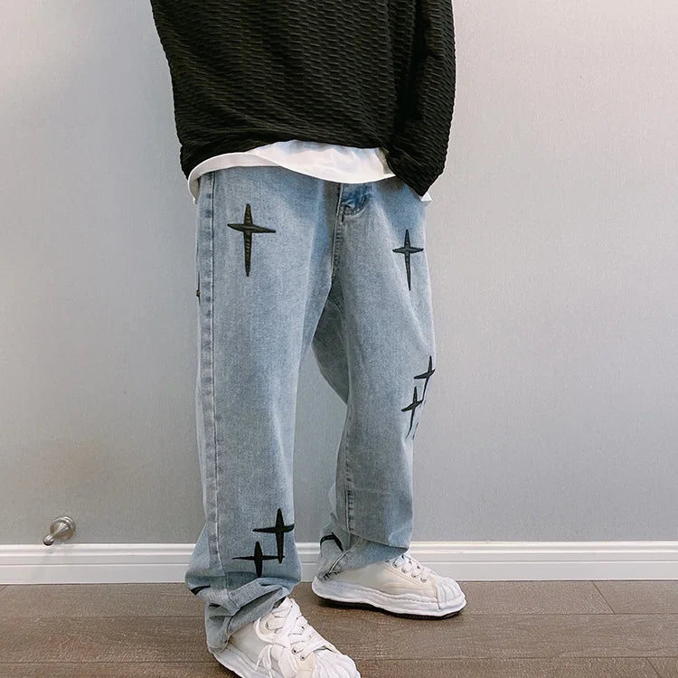 Men's Baggy Wide Leg Streetwear Jeans