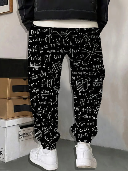 Men's Autumn 2025 Street Trousers – Soft 3D Graffiti